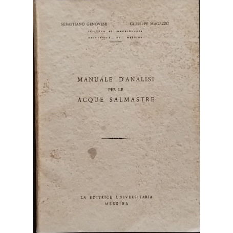 Manuale d'analisi per le acque salmastre