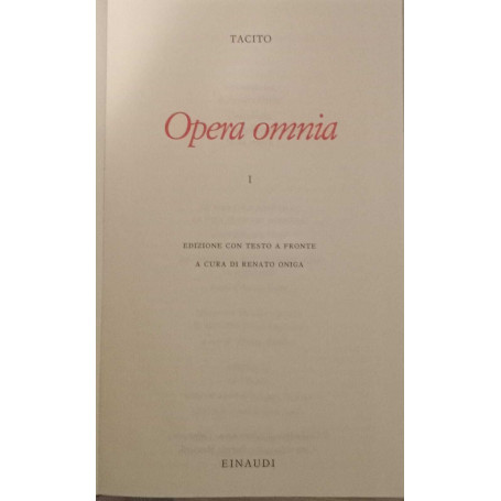 Opera omnia. Con testo latino a fronte (Vol. 1)