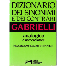Dizionario dei sinonimi e dei contrari Analogico e nomenclatore