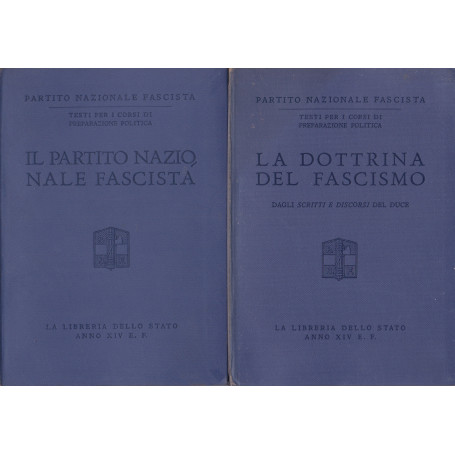 Partito Nazionale Fascista. Testi per i corsi di preparazione politica. (8 volumetti in cofanetto)