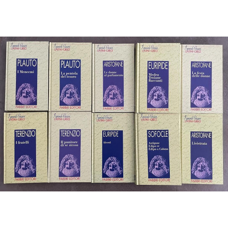 Lotto di 10 libri della Collana I Grandi Classici Latini e Greci. Vedi descrizione