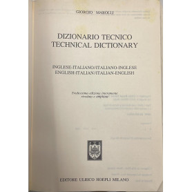 Dizionario tecnico. Inglese-italiano italiano-inglese