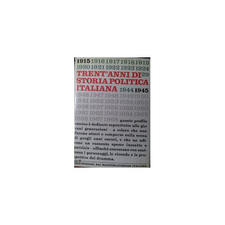 Trent'anni di storia politica italiana: 1915 - 1945