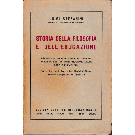 Storia della filosofia e dell'educazione