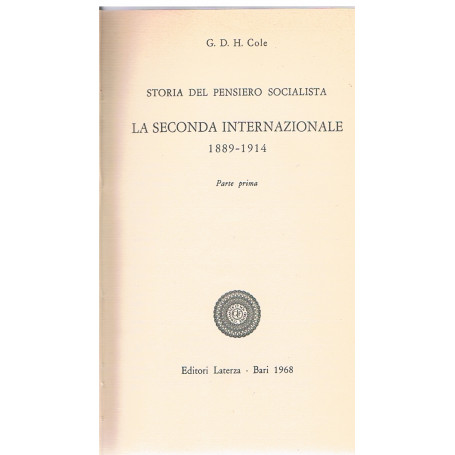Storia del pensiero socialista. III/III2 - La seconda internazionale