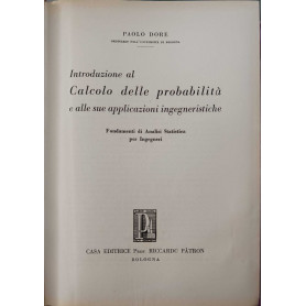 Introduzione al calcolo delle probabilità e alle sue applicazioni ingegneristiche
