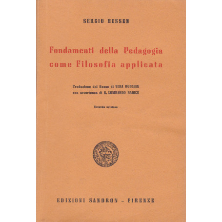 Fondamenti della Pedagogia come Filosofia applicata