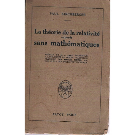 La théorie de la relativité exposée sans mathématiques