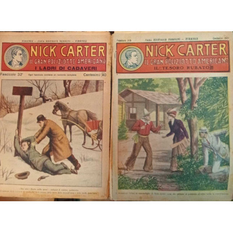Nick Carter. Il gran poliziotto americano. N. 15 fascicoli.