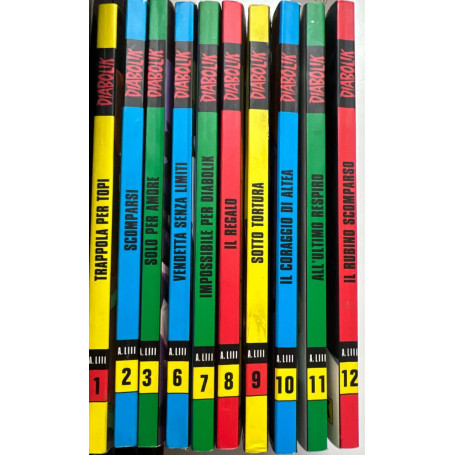 Lotto 9 fumetti Diabolik anno LIII (n° 1-2-3-6-7-8-9-10-11-12).