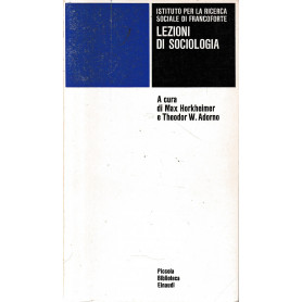 Lezioni di sociologia.