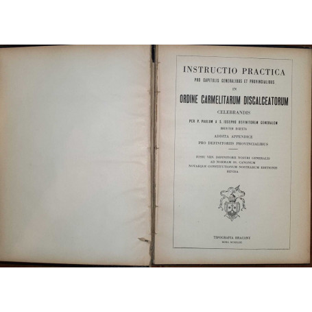 Instructio pratica pro capitulis generalibus et provincialibus in ordine carmelitarum discalceatorum