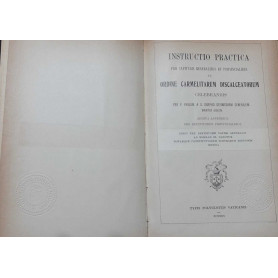 Instructio practica pro capitulis generalibus et provincialibus in Ordine Carmelitarum Discalceatorum celebrandis