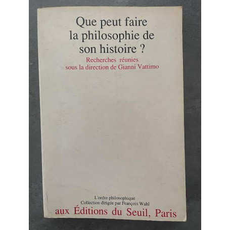 Que peut faire la philosophie de son histoire ?