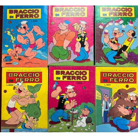 Lotto di 6 fumetti Braccio di Ferro (n° 270-273-275-276-277-298).
