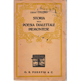 Storia della poesia dialettale piemontese. AUTOGRAFATO.