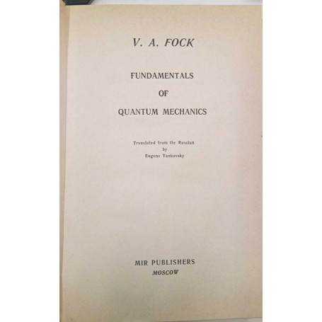 Fundamentals of quantum mechanics