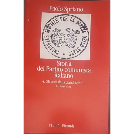 Storia del Partito comunista italiano. 4-Gli anni della clandestinità parte seconda