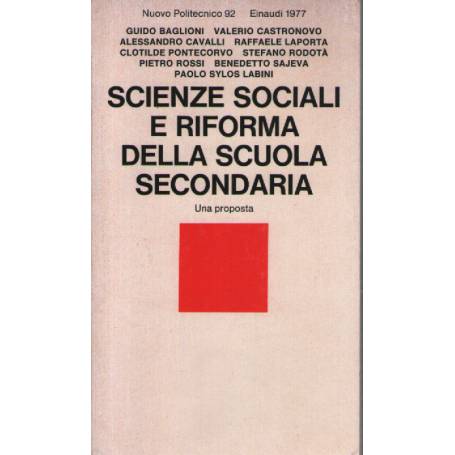 Scienze sociali e riforma della scuola secondaria.