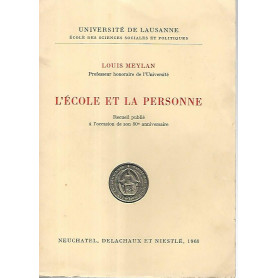 L'ecole et la personne