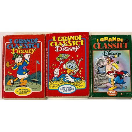Lotto 3 volumi I Grandi Classici Disney (n° 26-34-158).