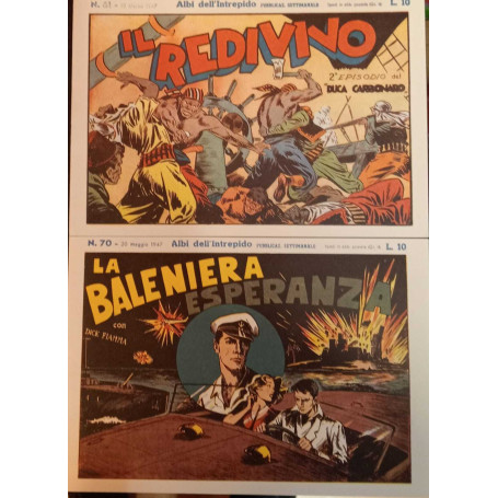 Albi dell'intrepido. Serie dal n. 61 al n. 70. Ristampa anastatica.