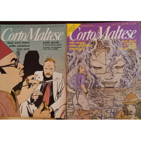 Corto Maltese. Serie dal n. 1 al n. 5 anno 1986.
