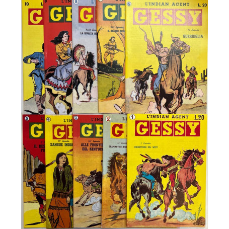 Gessy l'indian agent. Collana Arco. Serie da n° 1 a 10.