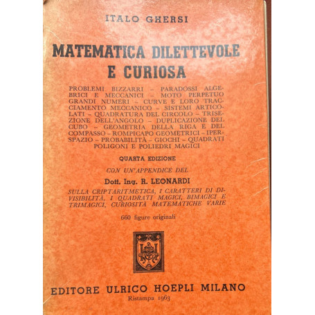 Matematica dilettevole e curiosa.
