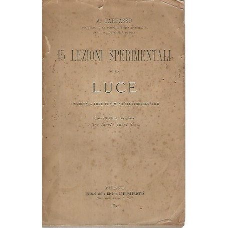 15 lezioni sperimentali su la luce