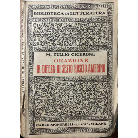 Orazione in difesa di Sesto Roscio Amerino