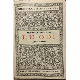 Le odi. Libro primo.