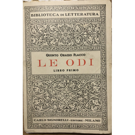 Le odi. Libro primo.