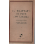 Il trattato di pace con l'Italia.