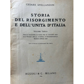 Storia del Risorgimento e dell'Unità d'Italia. Volume Terzo.