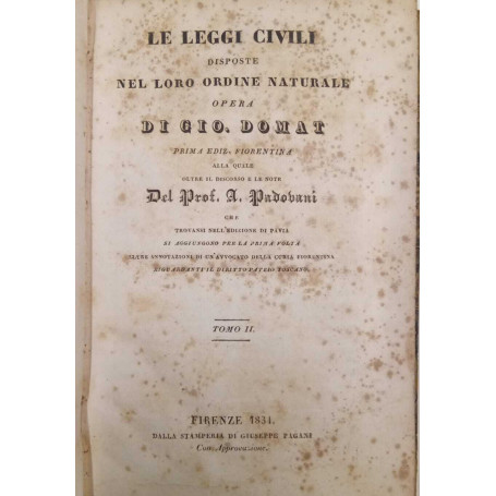 Le leggi civili disposte nel loro ordine naturale (tomo II)