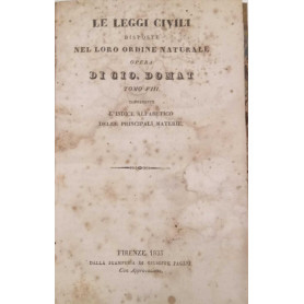 Le leggi civili disposte nel loro ordine naturale (tomo VIII)