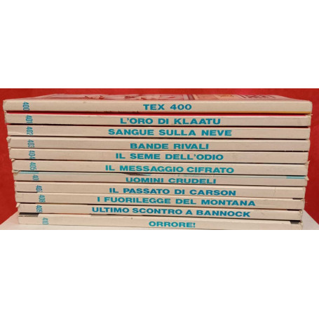 Lotto 11 numeri Tex dal n. 400 al n. 410.