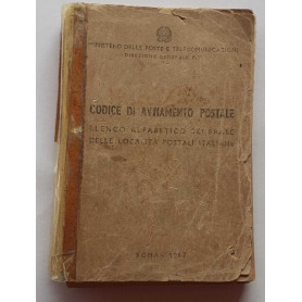 Codice di avviamento postale. Elenco alfabetico generale delle località postali italiane