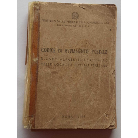 Codice di avviamento postale. Elenco alfabetico generale delle località postali italiane