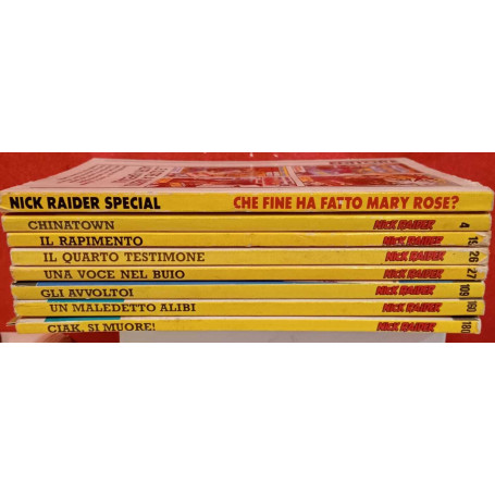 Lotto 8 numeri di Nick Raider. Numeri in descrizione.