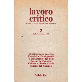 Lavoro critico. Rivista di analisi sociale della letteratura. Anno I