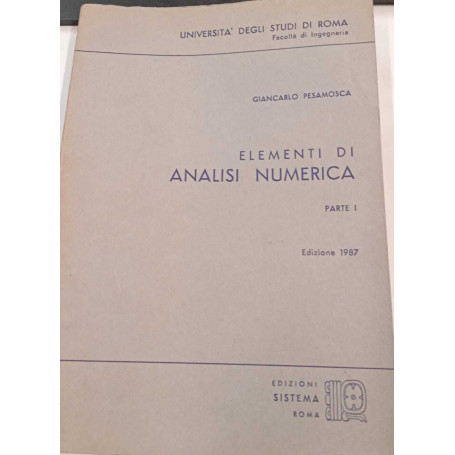 Elementi di analisi numerica (parte I)