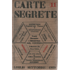 Carte Segrete anno III Luglio-Settembre 1969 n. 11.