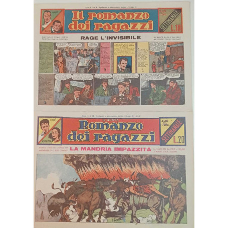 Il romanzo dei ragazzi. Collana "Albi del toro". Lotto dal n. 1 al n. 16.