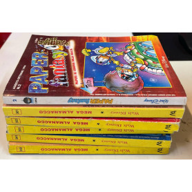 Lotto 6 fumetti Walt Disney (Mega Almanacco n° 340-341-351-352-361 e Paper Fantasy n° 2).
