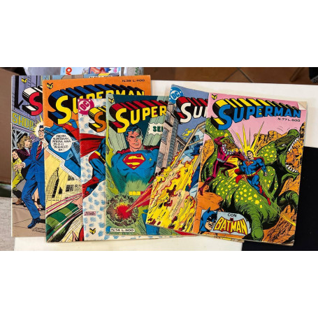 Lotto 6 fumetti spillati Superman (numeri in descrizione).