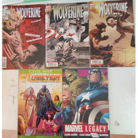 Lotto n. 5 albi. Wolverine - Civil War - Marvel Legacy.