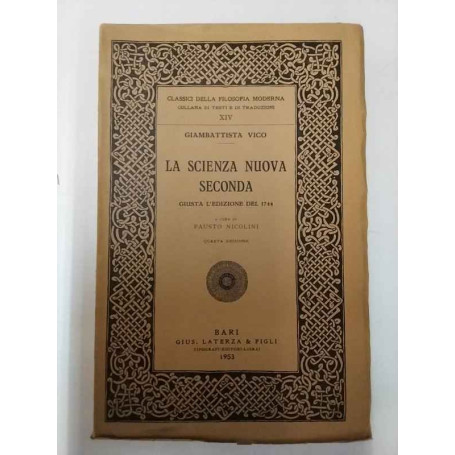 La scienza nuova seconda giusta l'edizione del 1744