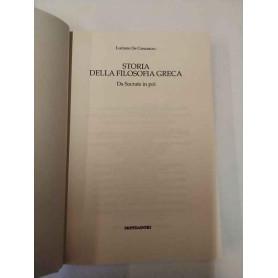 Storia della filosofia greca. Da Socrate in poi.
